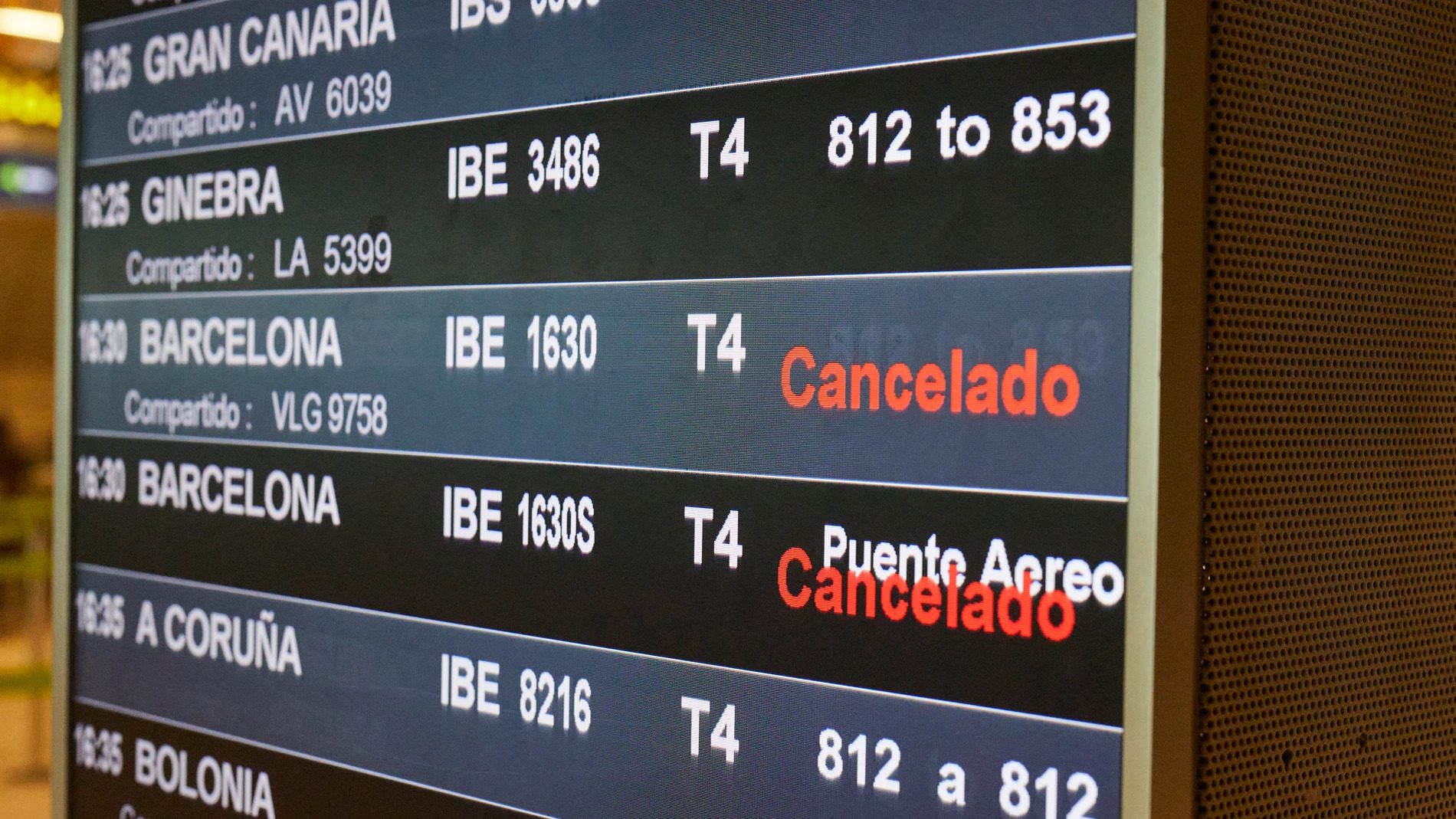 Vuelos cancelados